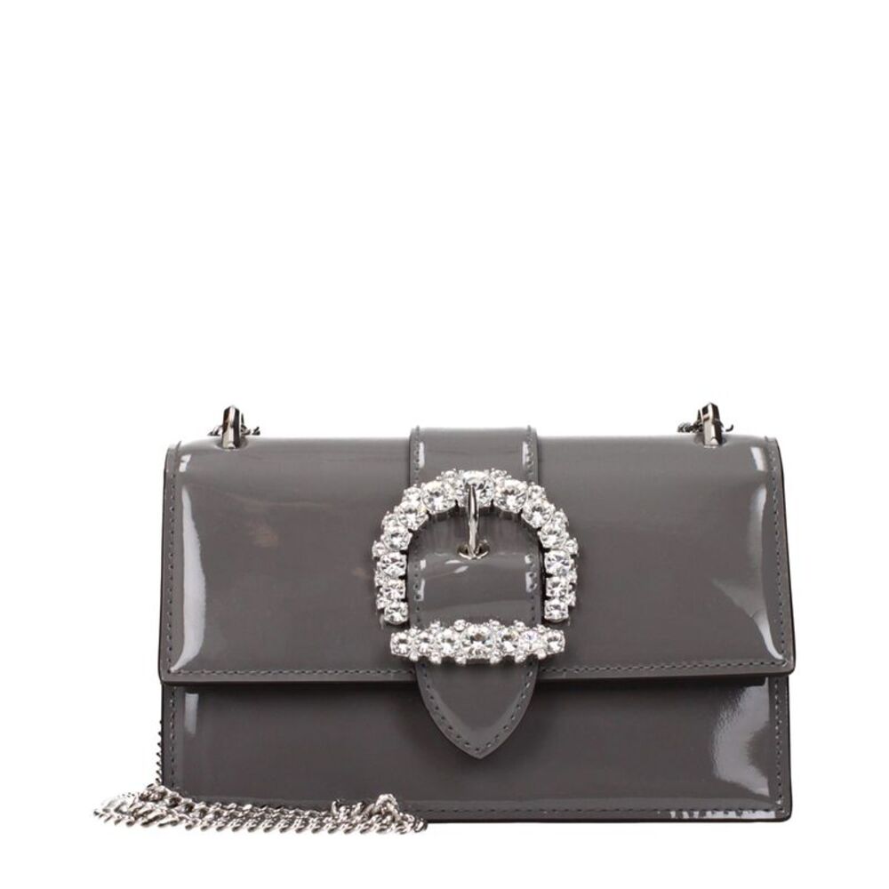 Jimmy Choo Gray Leather Shoulder Women's Bag